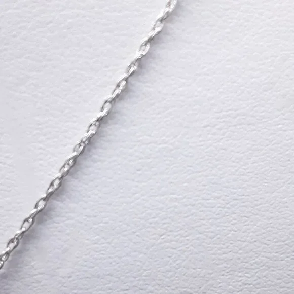 NEW sterling silver blue topaz and cz pendant necklace - Picture 8 of 11